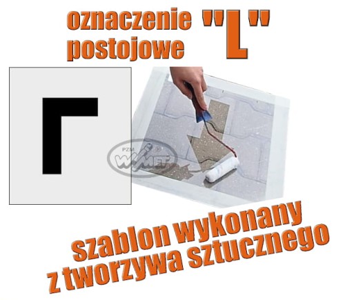 Szablon malarski oznaczenia postojowe "L"