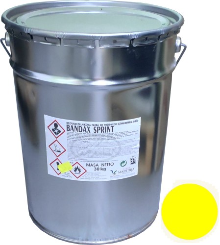 Farba drogowa BANDAX SPRINT kolor Żółty (30 kg) RAL 1023