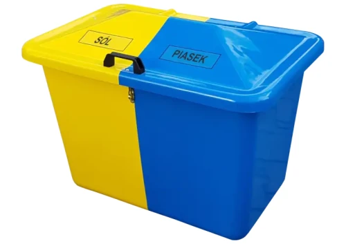 Skrzynia na piasek i sól 220l dwukomorowa